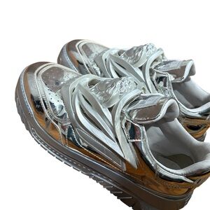 Versace Silver and Gold Athletic Shoes